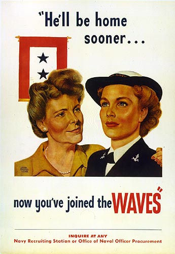 American Propaganda Poster, John Falter, "He'll Be Home Sooner," 1944