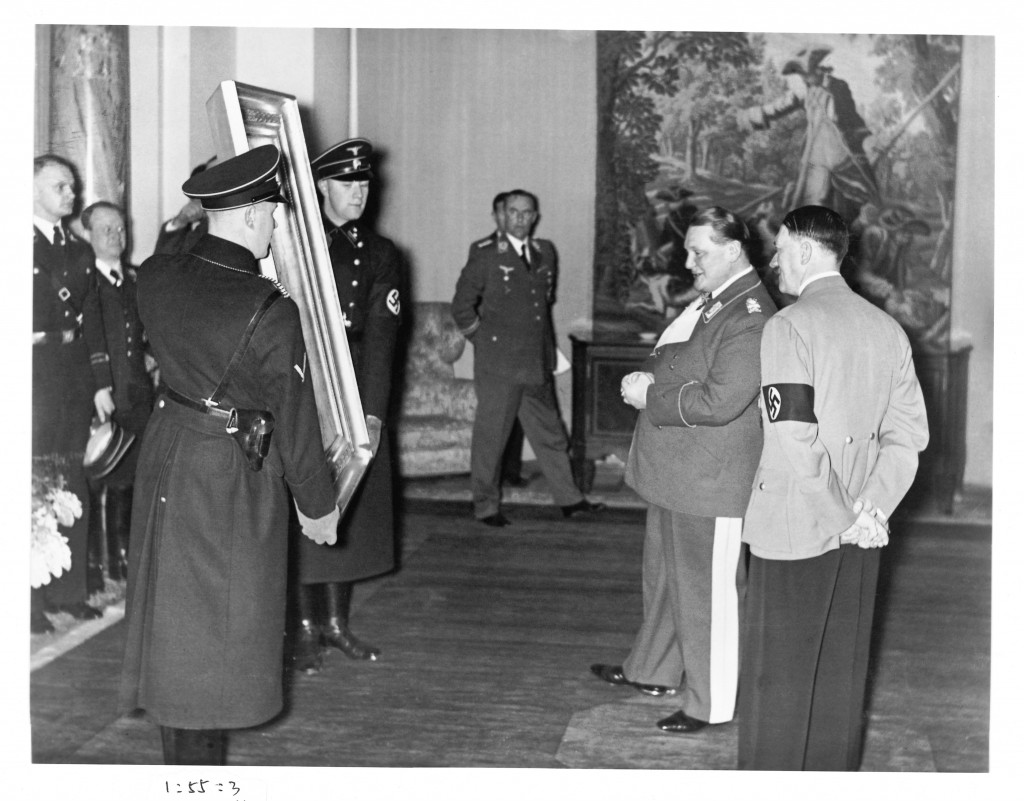  Hitler is presented with a confiscated painting 
