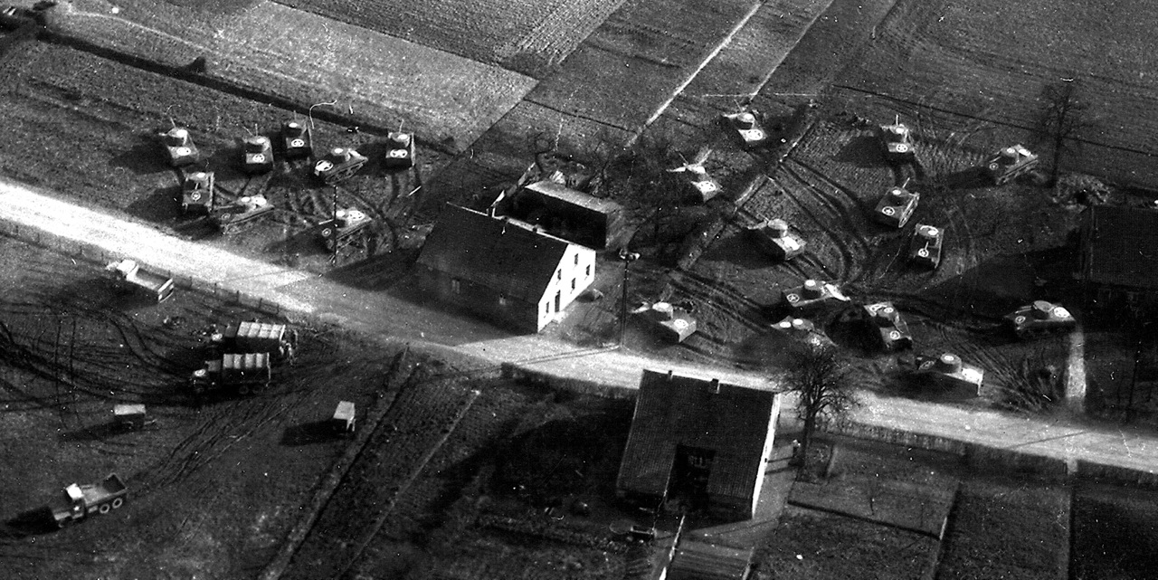 A Ghost Army encampment from above