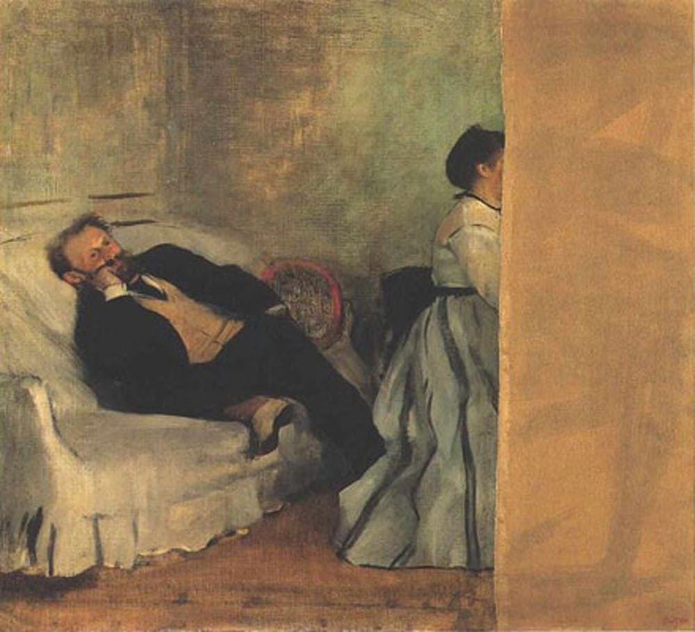 Edgar Degas, Édouard Manet and Mme. Manet, 1868-69