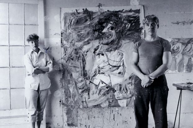 Willem de Kooning and his wife, Elaine, photograph by Hans Namuth, 1952.