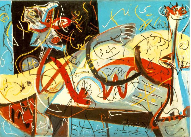 Jackson Pollock, Stenographic Figure, c. 1942