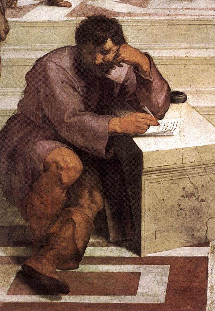 Portrait of Heraclitus (Michelangelo), from Raphael's The School of Athens, 1509–1511
