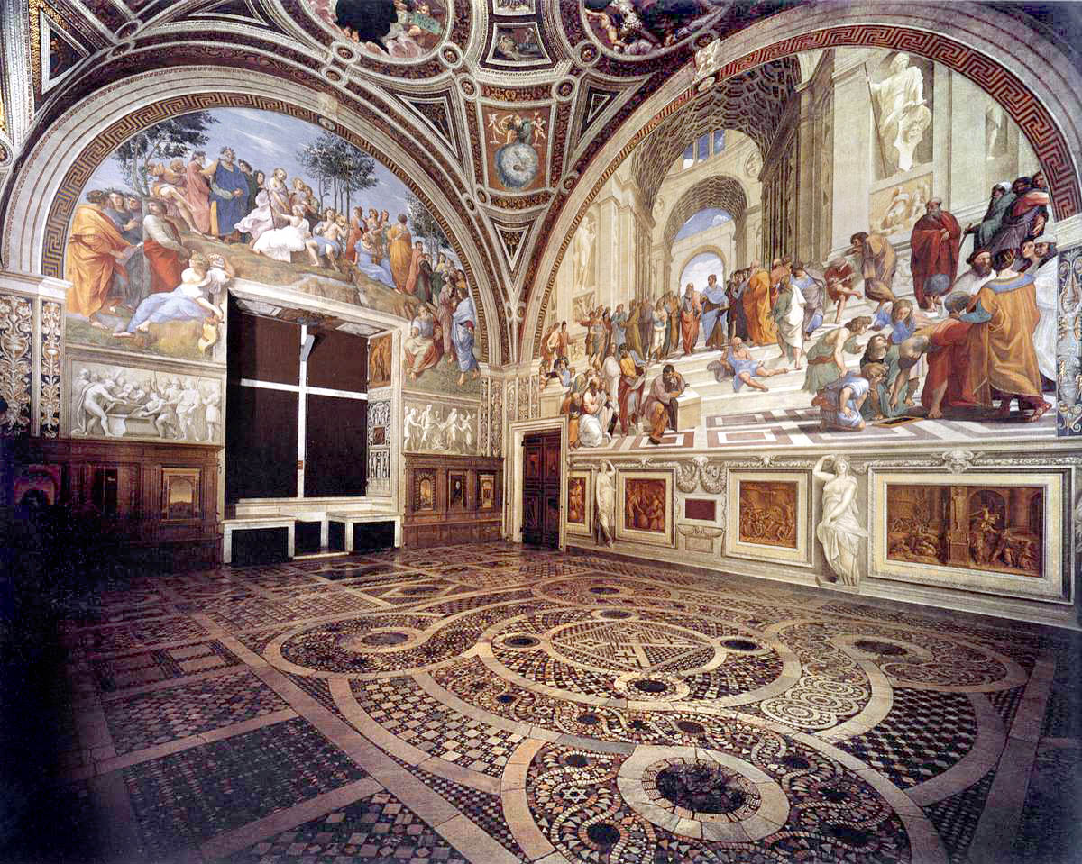 Raphael, view of the Stanze della Segnatura, c. 1508 onward 