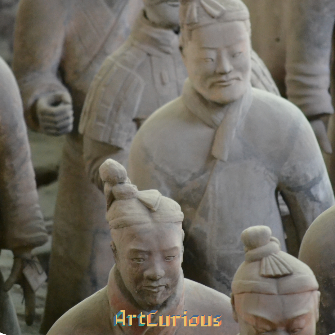  terracotta sculptures of male soldiers 