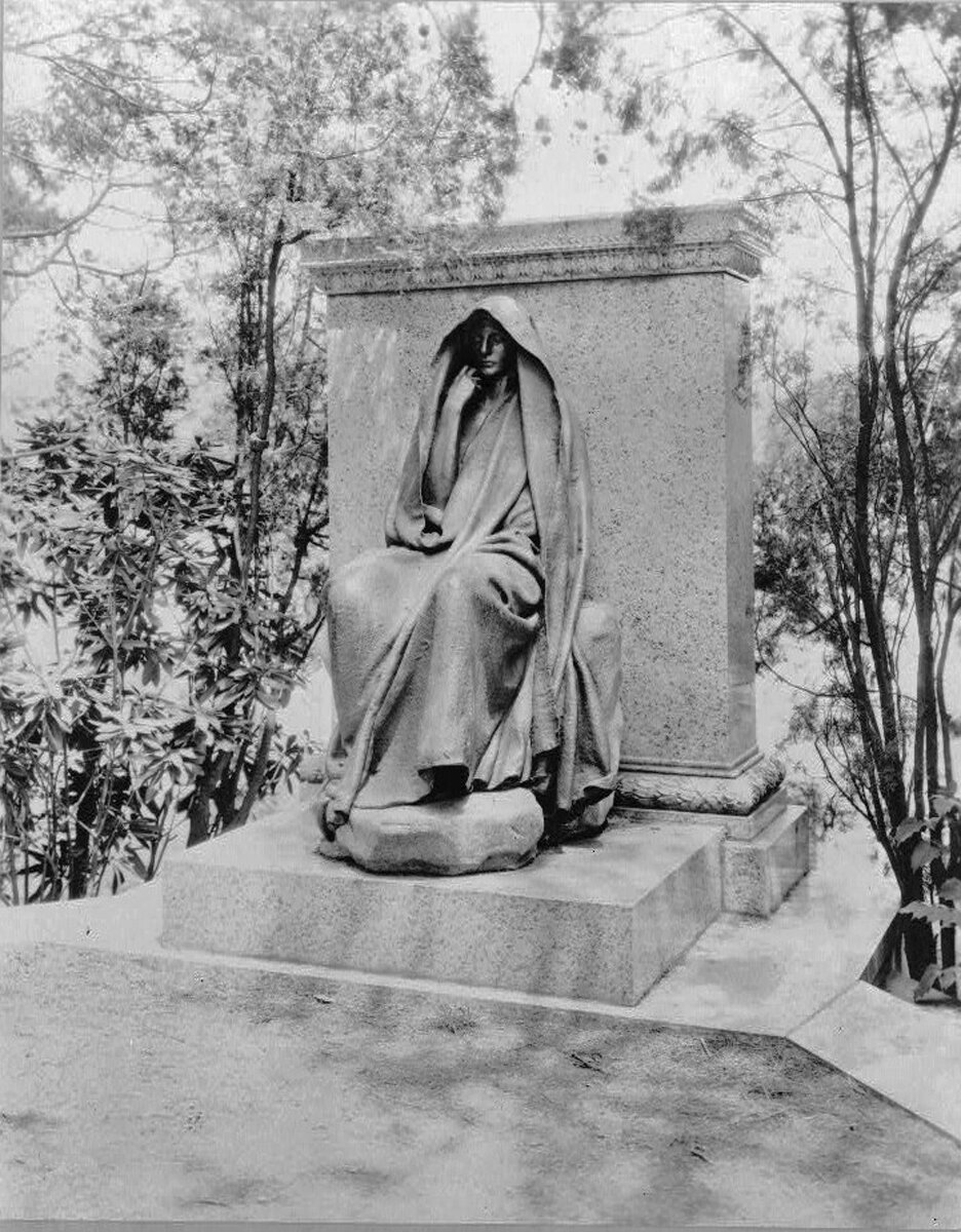 The Adams Memorial as seen today, Rock Creek Cemetery, Washington, D.C.