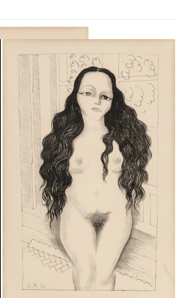 Diego Rivera, Nude with Long Hair (Dolores Olmedo), 1930, lithograph