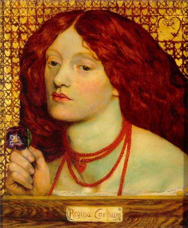 Dante Gabriel Rossetti, Regina Cordium (Queen of Hearts), 1860
