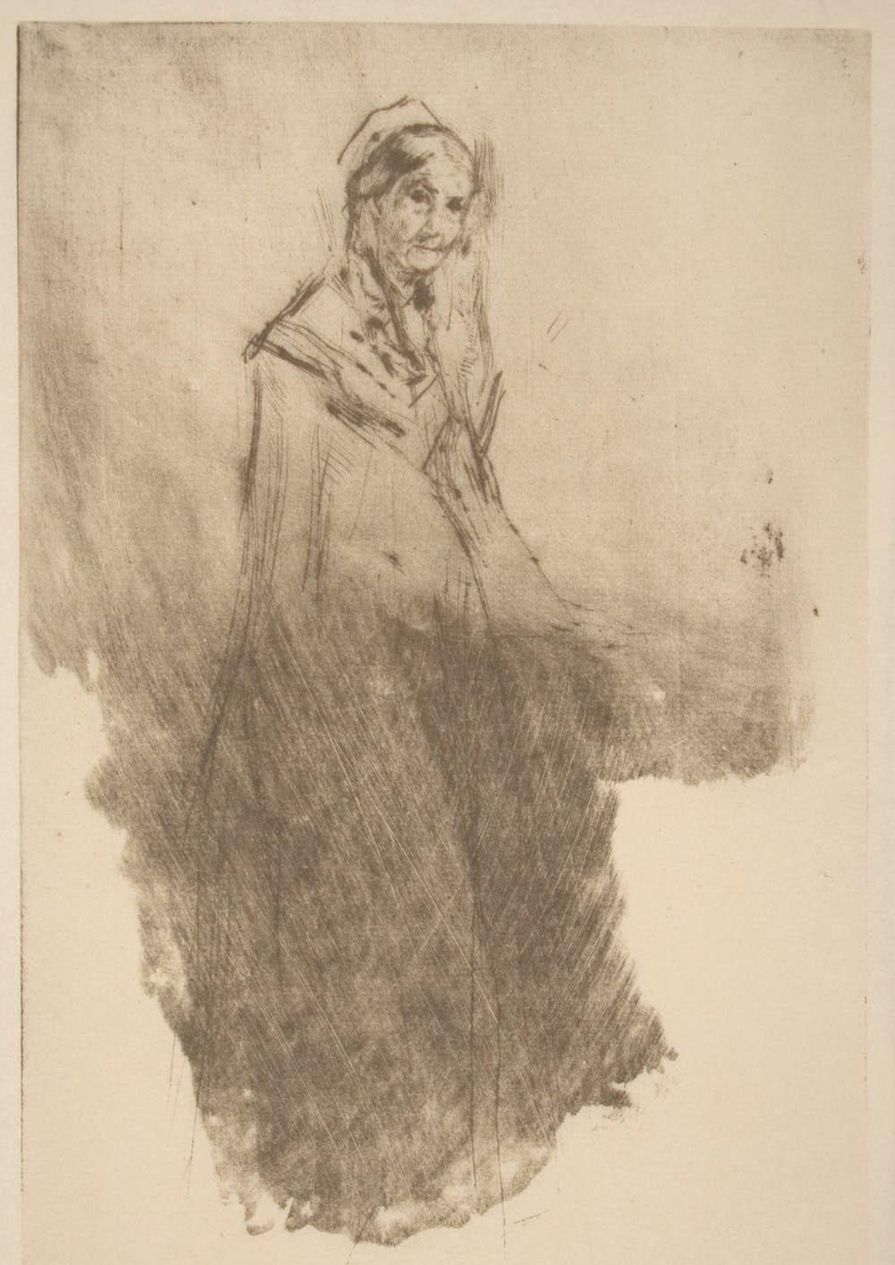 James Whistler’s sketch of the originally proposed pose for his Arrangement in Grey and Black, No. 2. Anna decided she wouldn’t be able to stand long enough in this pose. The Whistler Collection, the University of Glasgow Sp.jpg