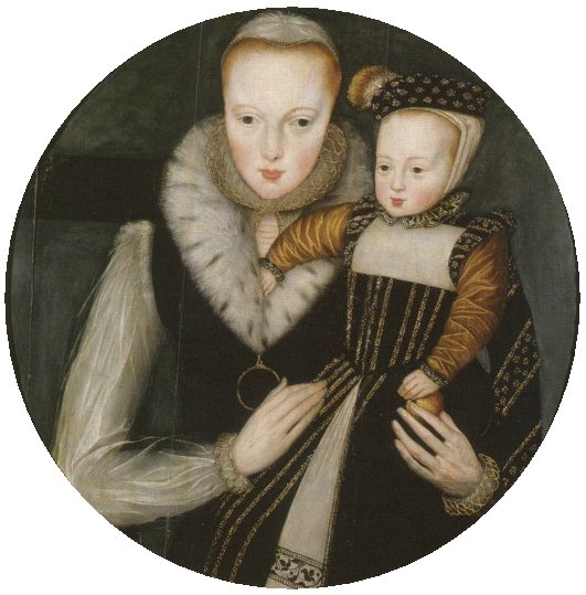 Levina Teerlinc (c. 1510-1576),  Lady Katherine Gray and her Son, c. 1562