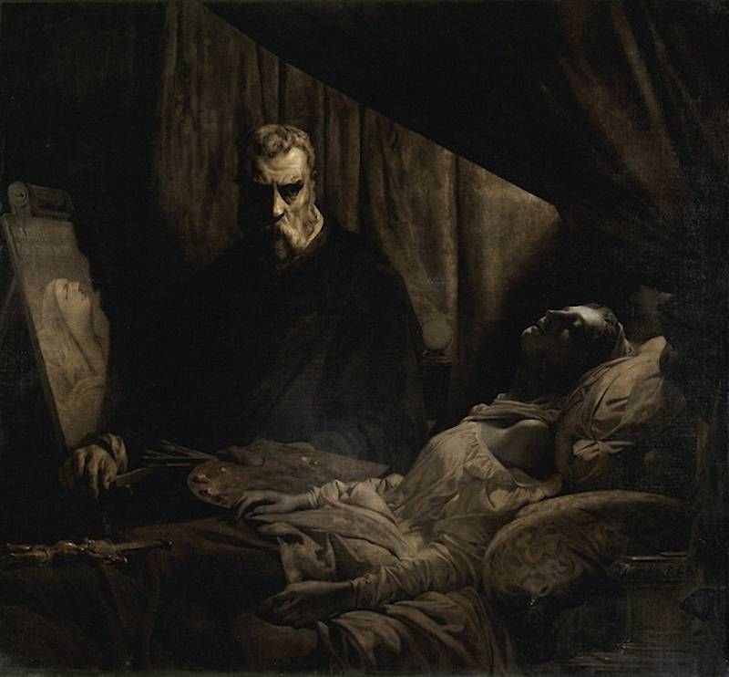 LÉON COGNIET (1794-1880), TINTORETTO PAINTING HIS DEAD DAUGHTER, 1843, MUSÉE DES BEAUX-ARTS, BORDEAUX, FRANCE