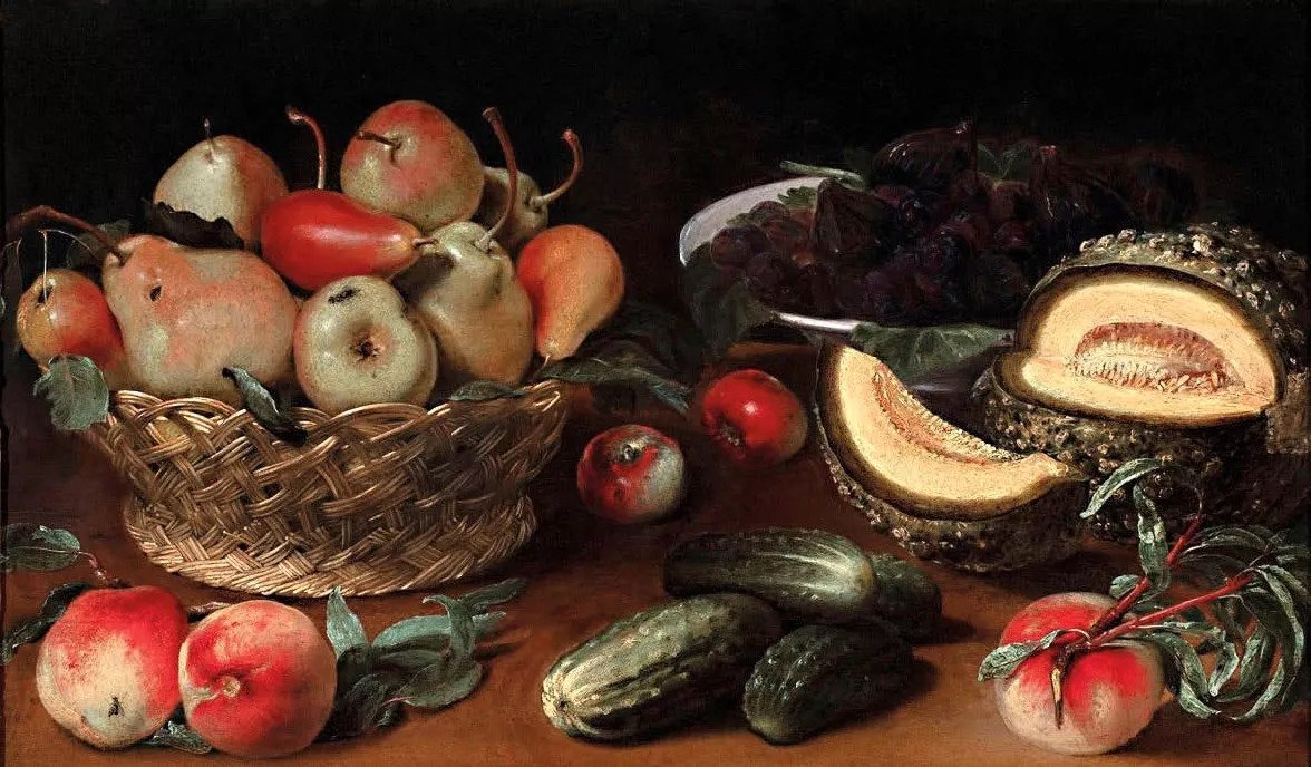 FEDE GALIZIA (C. 1578– C. 1630), STILL LIFE WITH APPLES, PEARS, FIGS AND MELON, C. 1625-30, PRIVATE COLLECTION