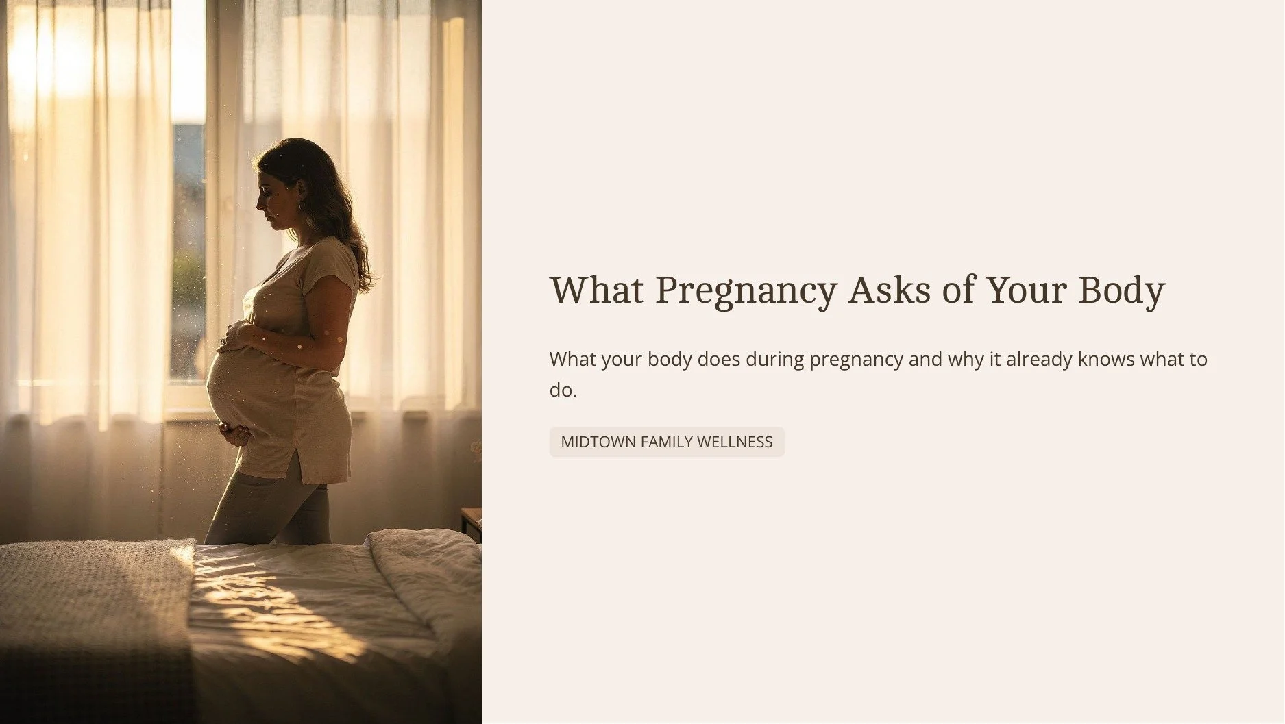 What Pregnancy Asks of Your Body