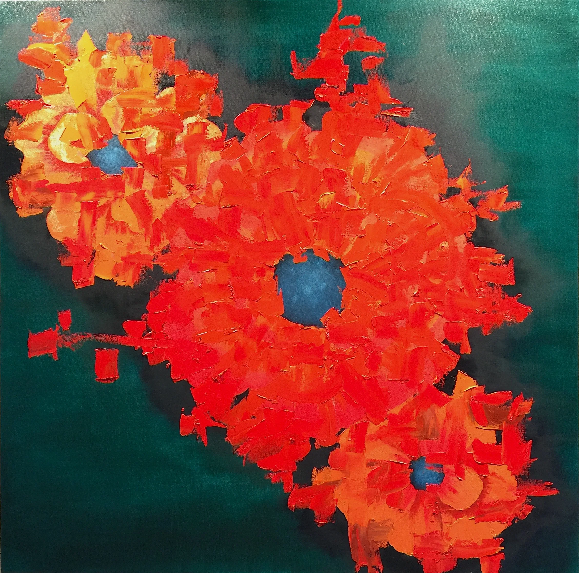 "Poppies" 36" x 36"