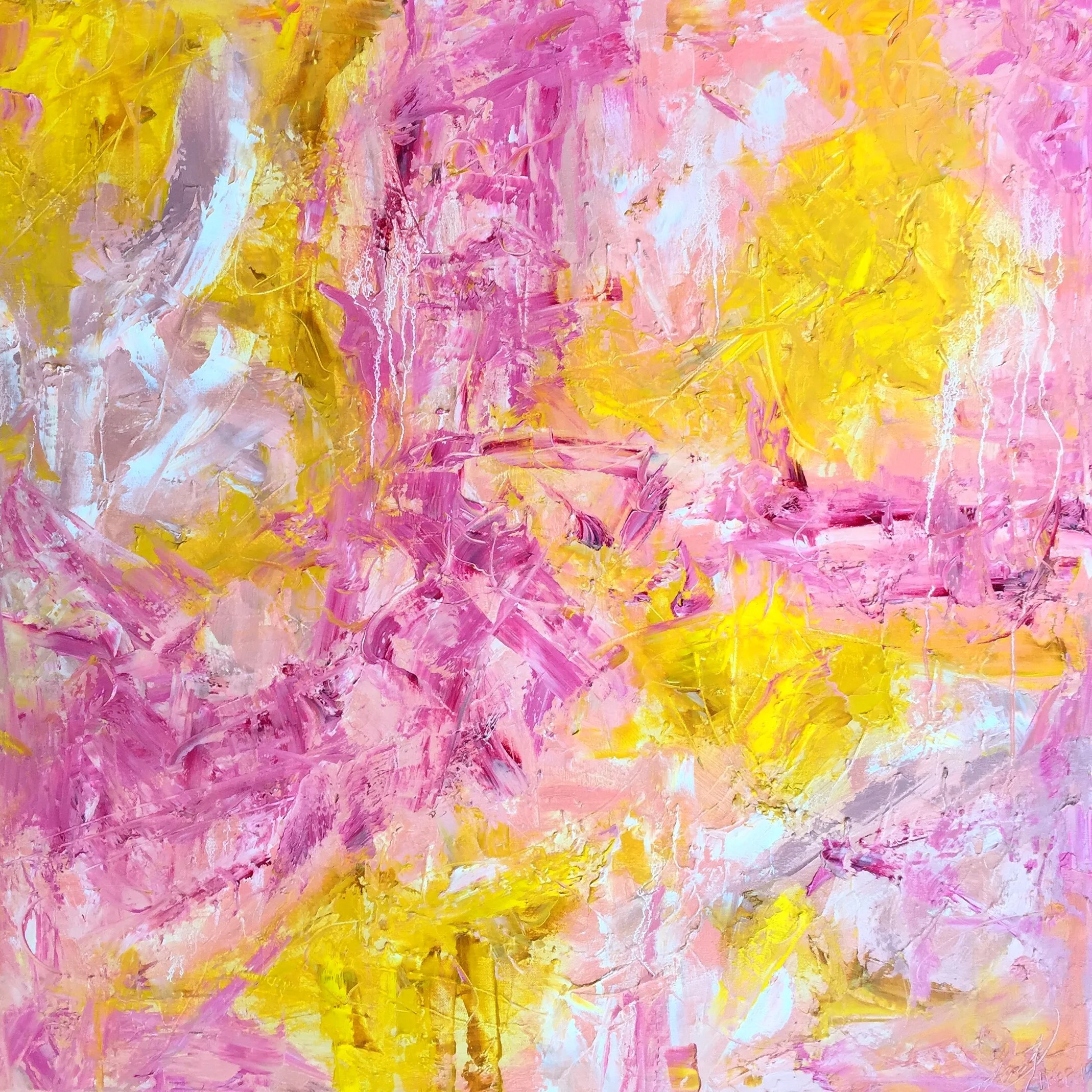 "Zinnia" 36" x 36"