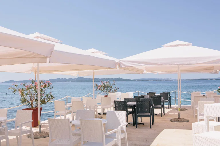 A terrace in Zadar from this blog post . 