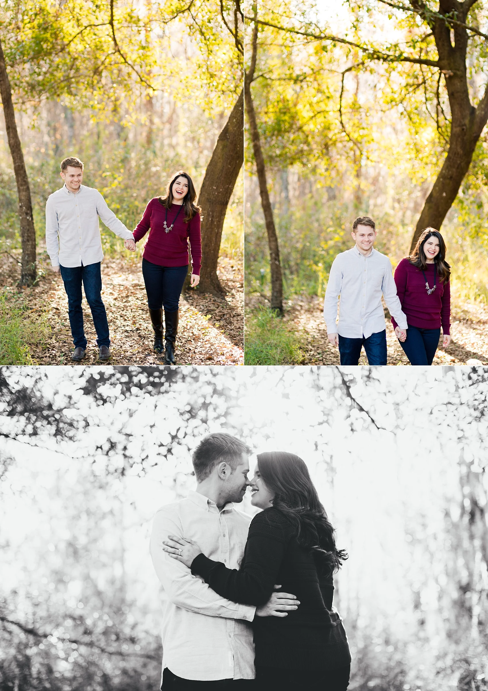 florida winter woodsy engagement session-3