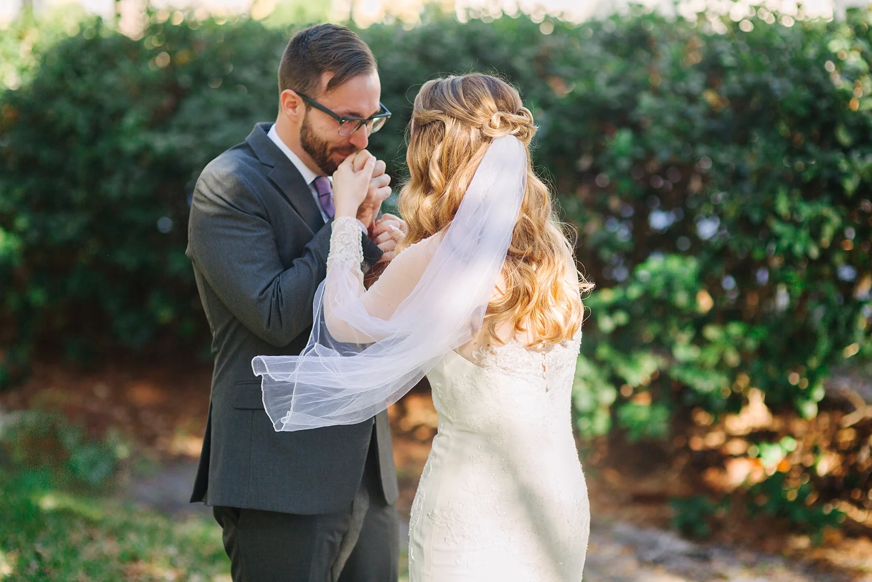 Sweet first look | tampa wedding photographer jake & katie photography danny lauren wedding