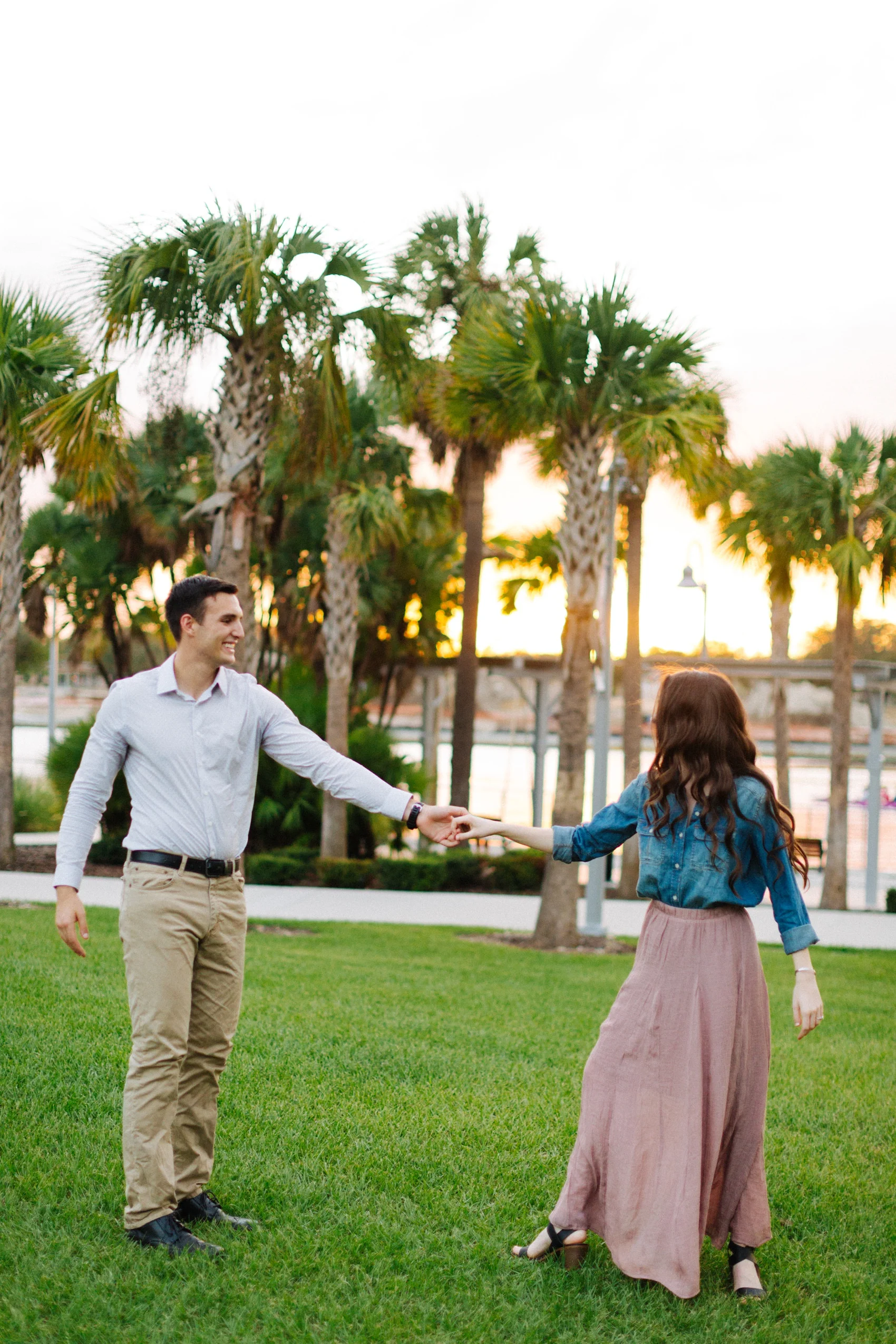 tampa riverwalk engagement photos