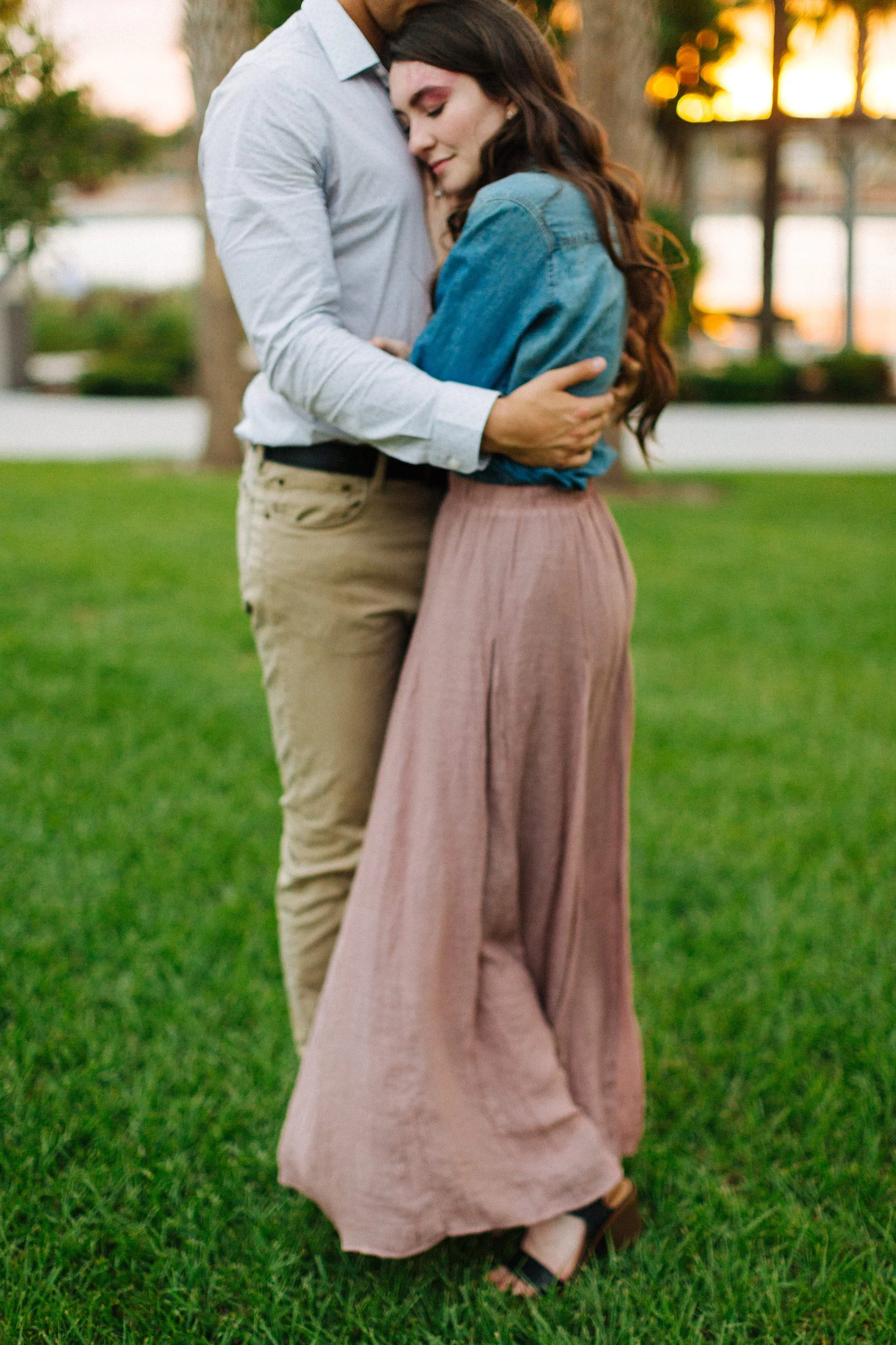 tampa riverwalk engagement photos