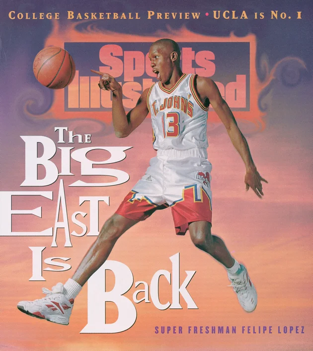 St.John’s Freshman Guard Felipe Lopez was the first ever high school athlete ever to grace a sports illustrated cover. (Photo by: Sports Illustrated)