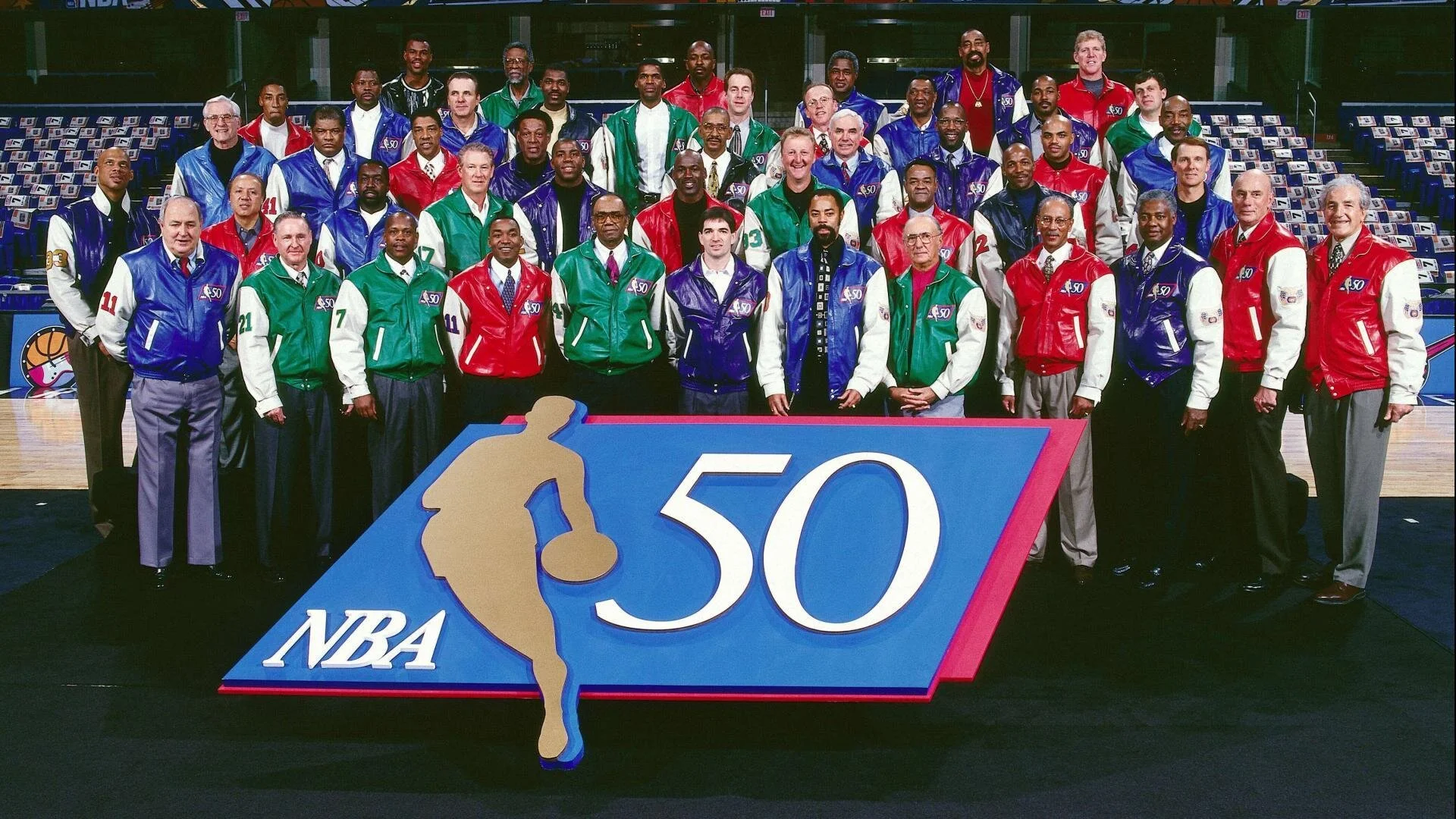 The NBA 50 Greatest Players in History include Michael Jordan, Larry Bird, Charles Barkley, Wilt Chamberlain(Photo Courtesy of @NBA)