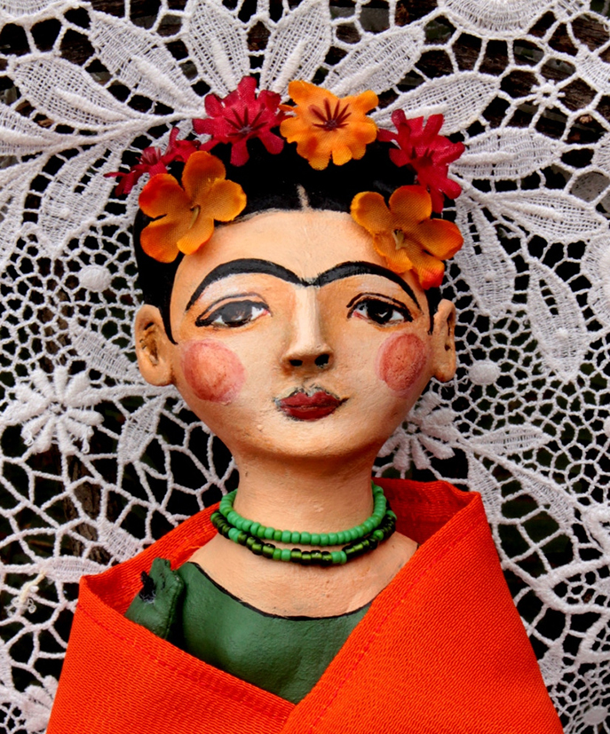 Frida and the orange shawl (detail)