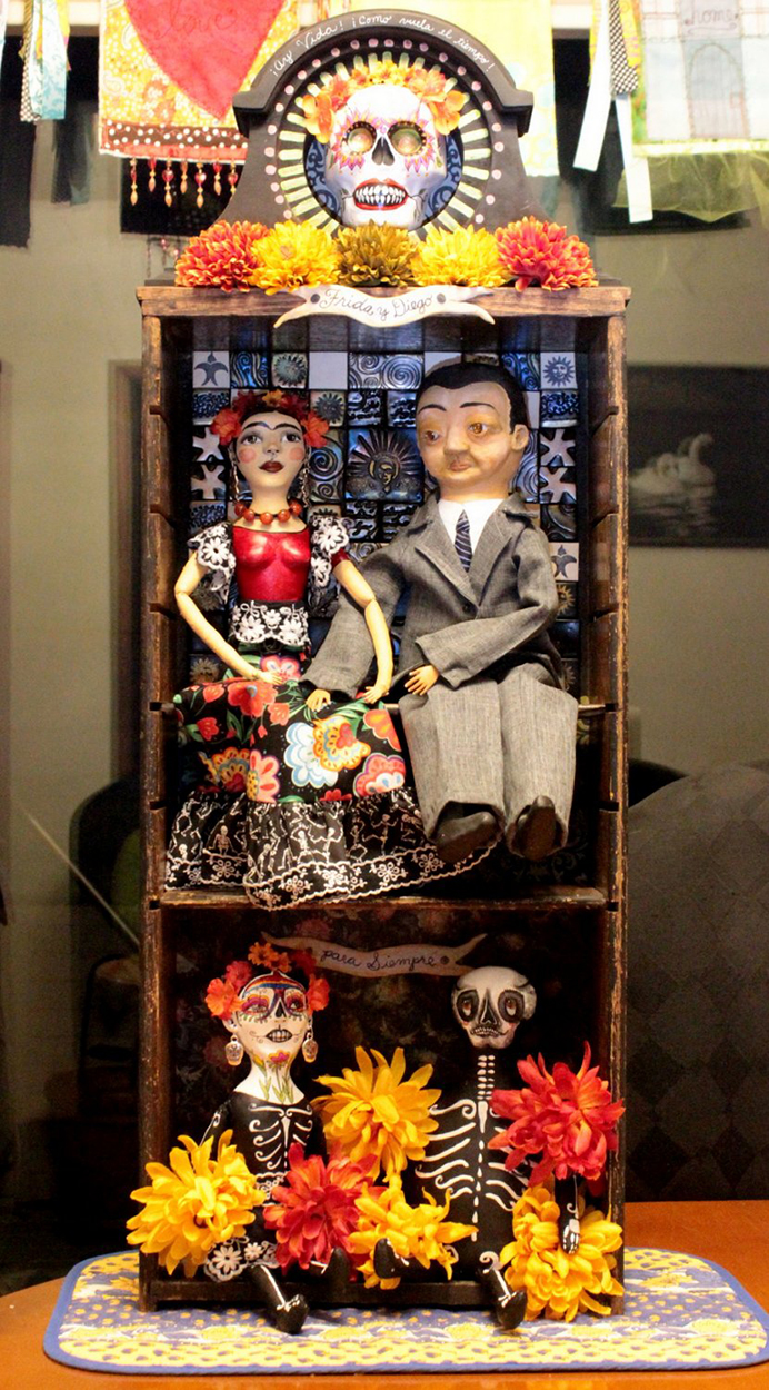 Frida and Diego Day of the Dead Shrine