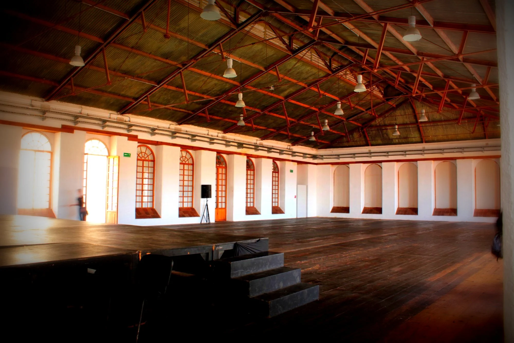 The former industrial weaving floor, now the best dance hall ever!