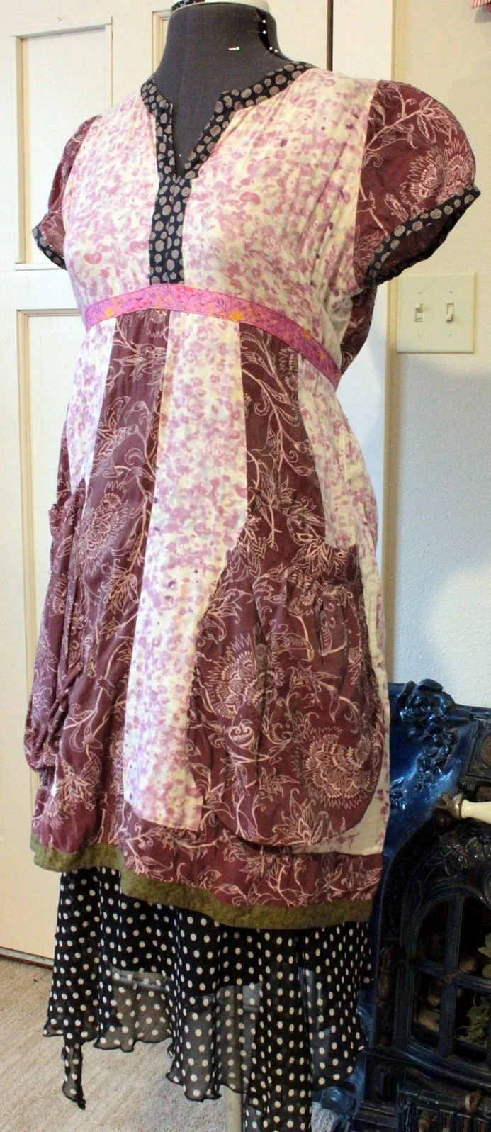 Rebe dress with Goodwill polka dot skirt