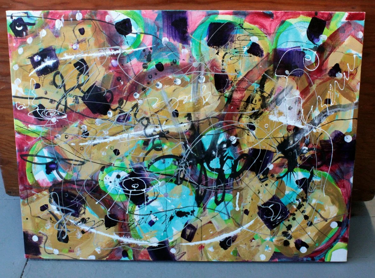 ...to this. Still unfinished, but I like the energy as is.