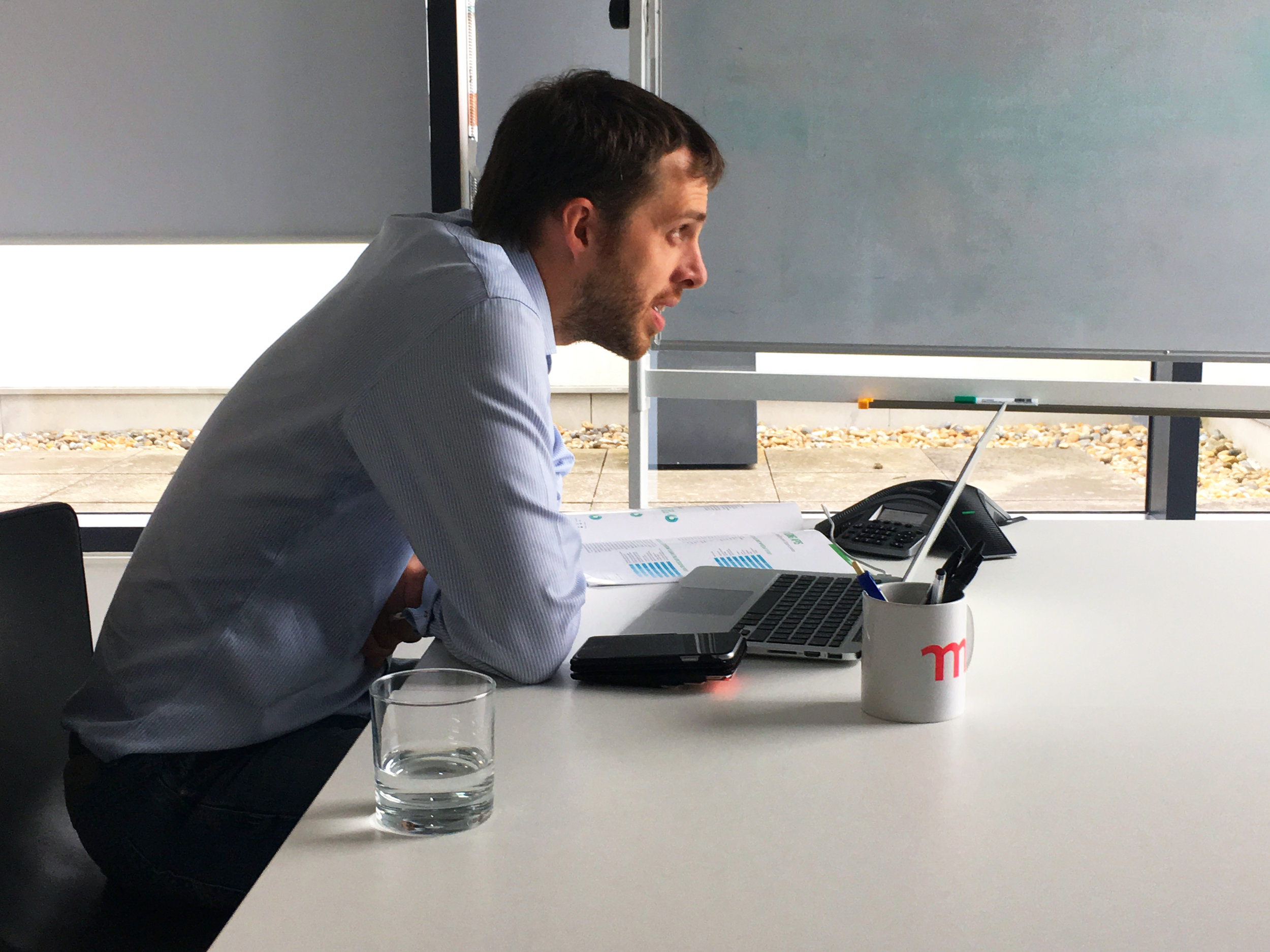 Dave Tonge presenting during the BrightTalk webinar