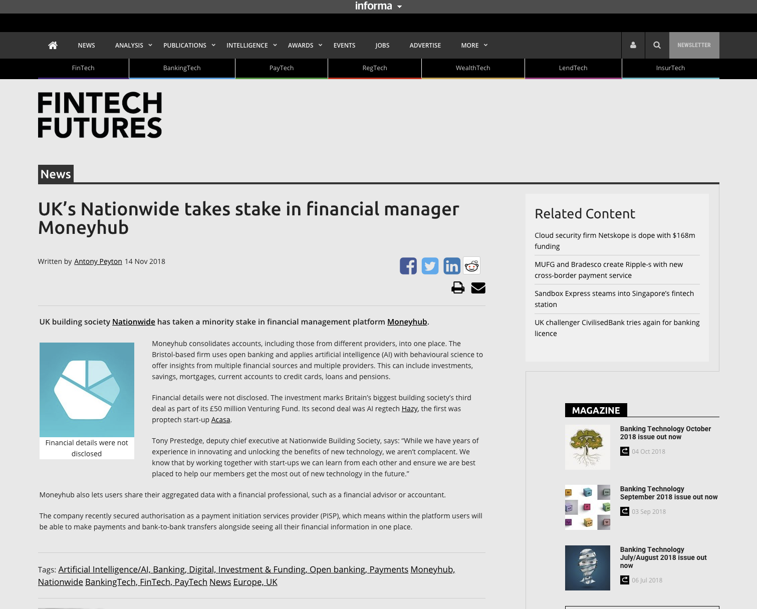 Fintech Futures article Nov 2018.png