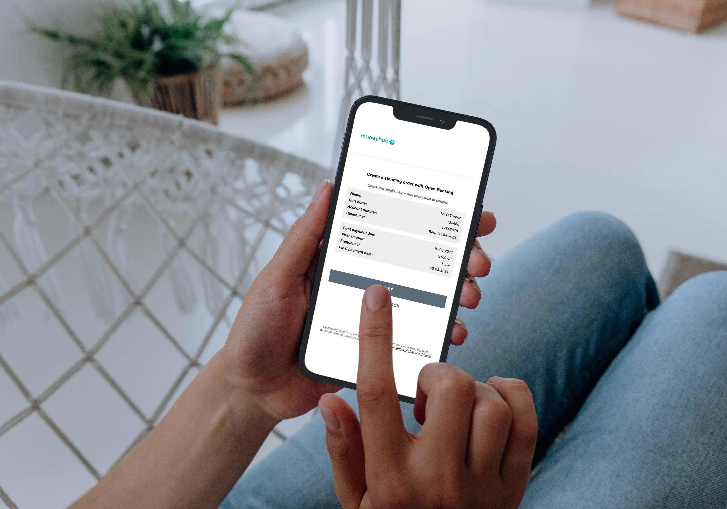 Standing Orders one of the many API features available with Moneyhub
