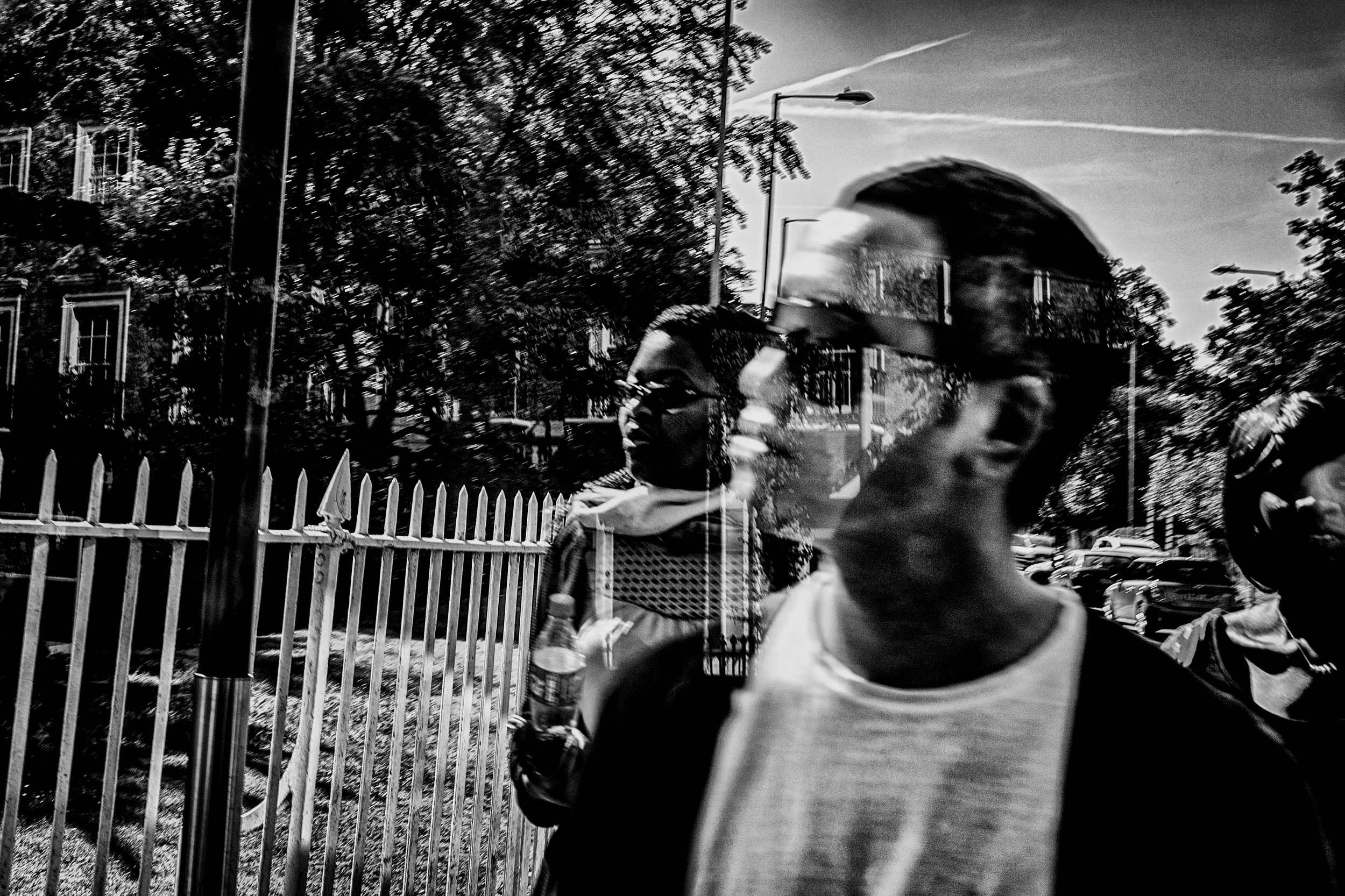 3 Faces - scene from a bus. Cambridge, England; August 2016