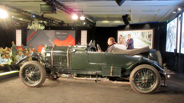 This Bobtail, is one of the most significant and correct 'works' Bentleys extant, being built for the factory team for the 1928 season. A two-time factory Le Mans entrant, including third place in 1929. | Expected to fetch between $6,500,000 and $7,500,000, it failed to meet reserve.| Official auction Page(Credit: Somer Hooker)