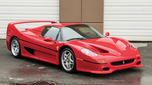 Delivered new to boxer Mike Tyson, this 1995 Ferrari F50 still sold for $2,640,000. | Official Auction Page(Credit: Kevin Uy, RM-Sothebys)