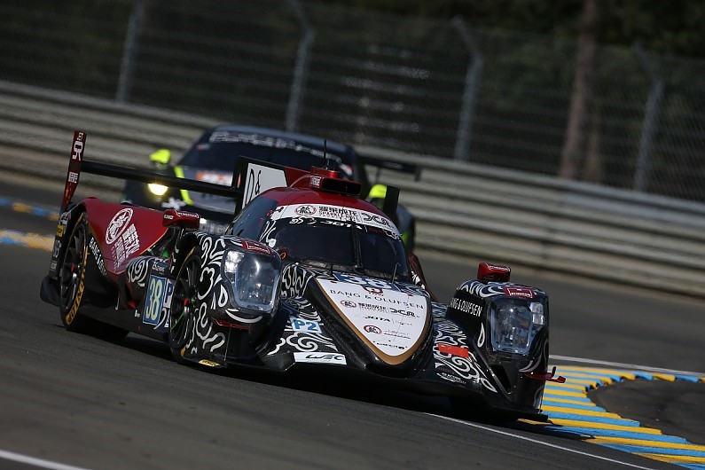 Oliver Jarvis, Thomas Laurent and Ho-Pin Tung won the LMP2 class in the #38 Jackie Chan DC Racing ORECA-Gibson 07 after recovering from early delays.