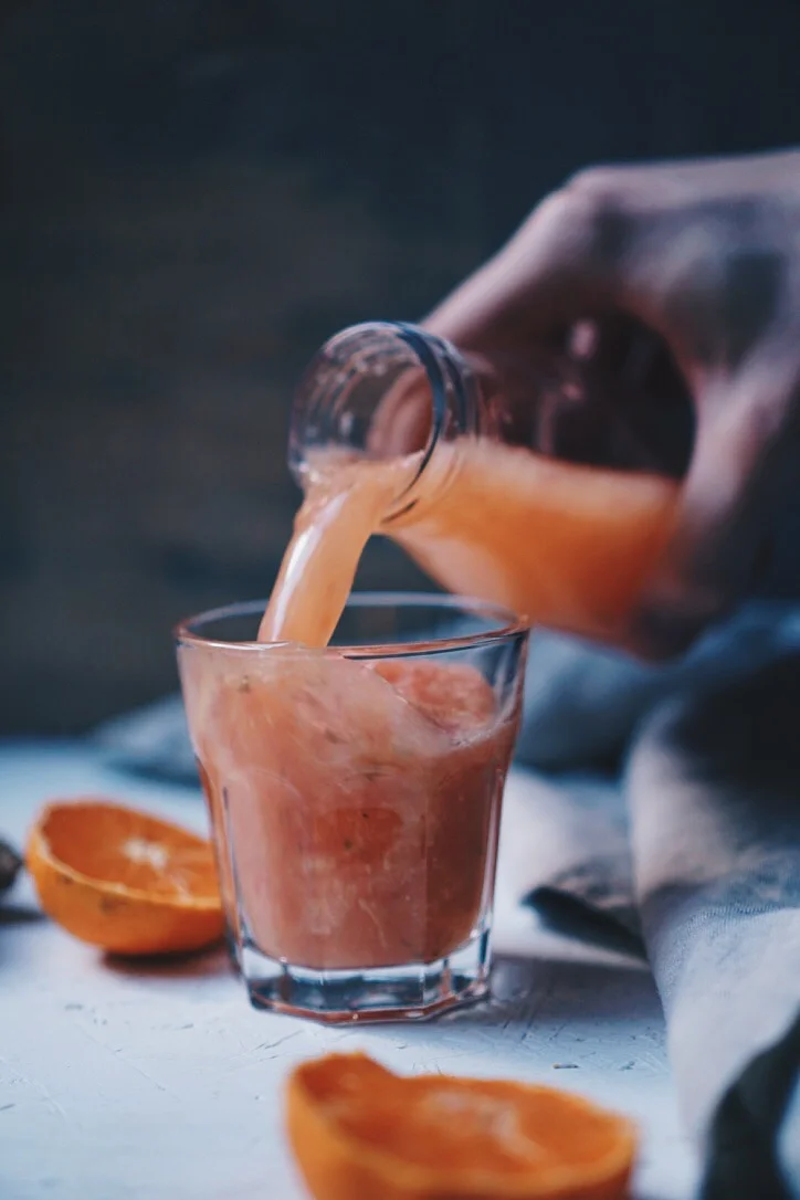 Wheeeeeeee! I'm jumping into a small glass! How exciting is my life?! SO GREAT! - The juice