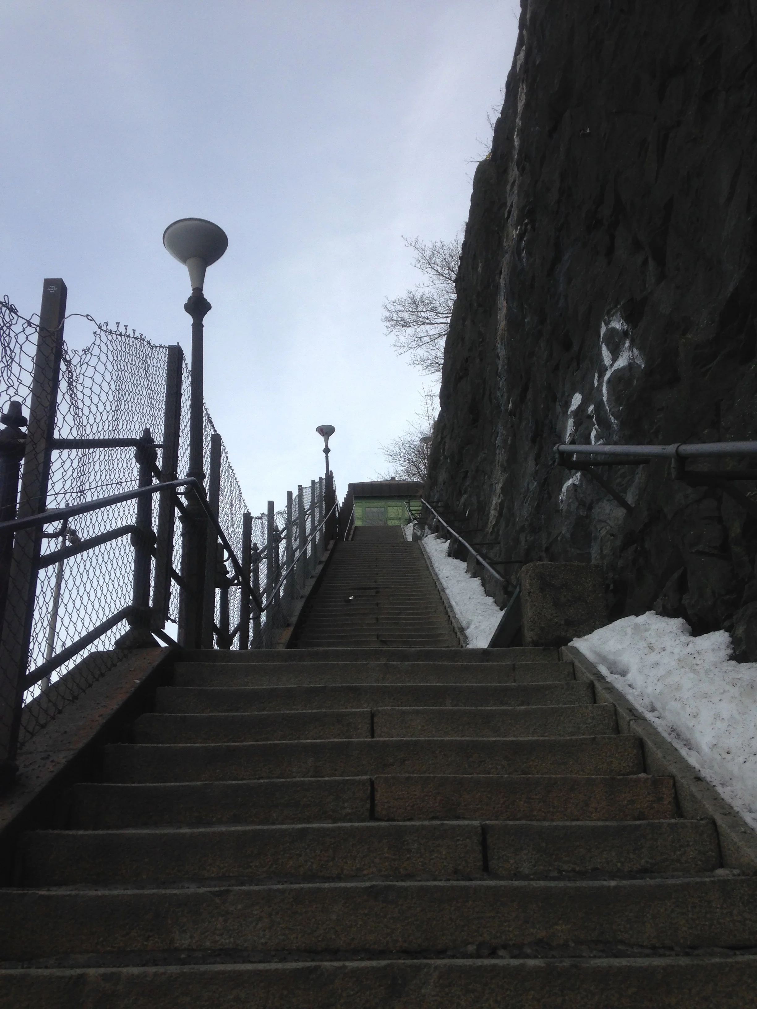 The dreaded stairs leading up from Fotografiska to Katarinavägen.