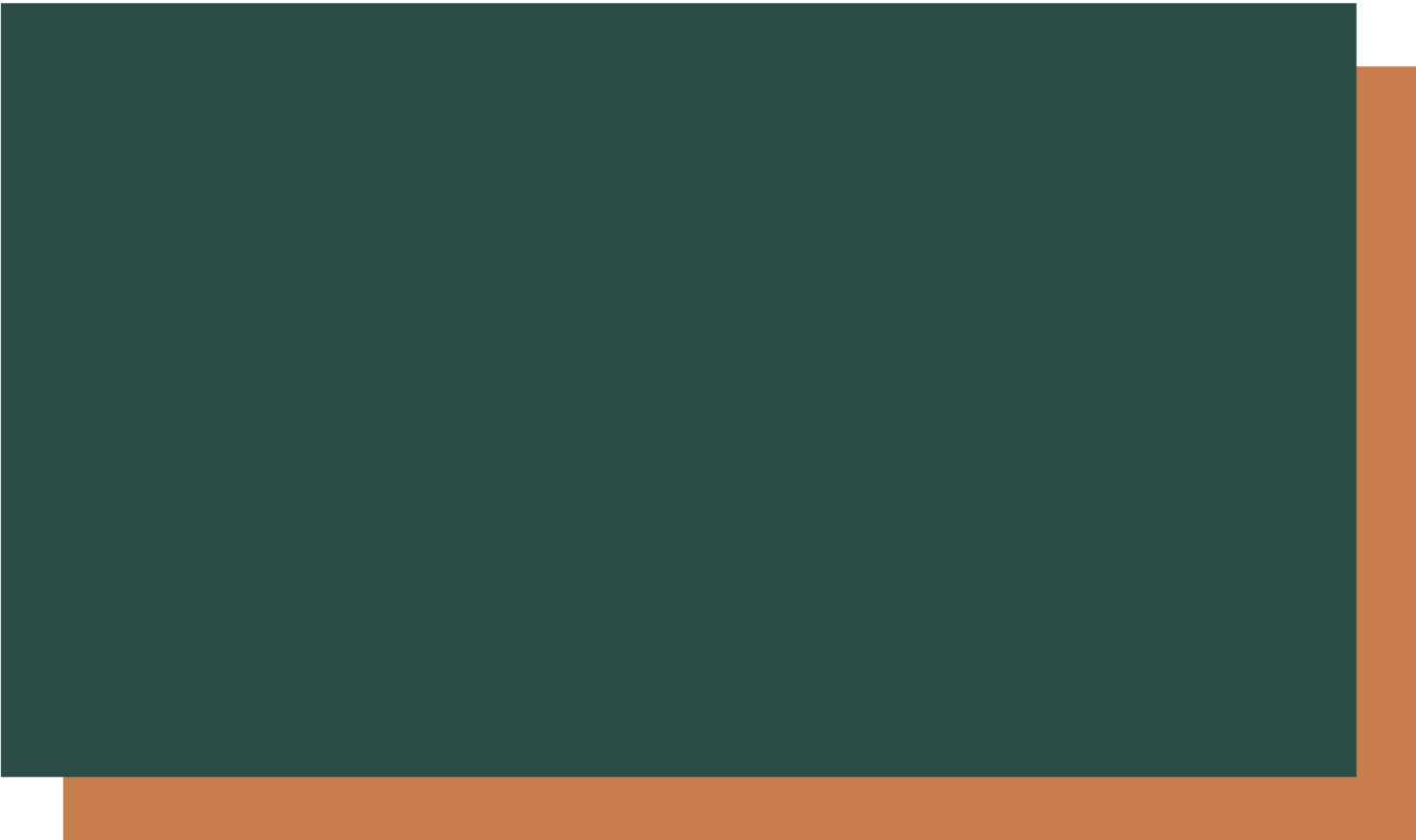 A rectangular brown frame surrounds a larger dark green rectangle.
