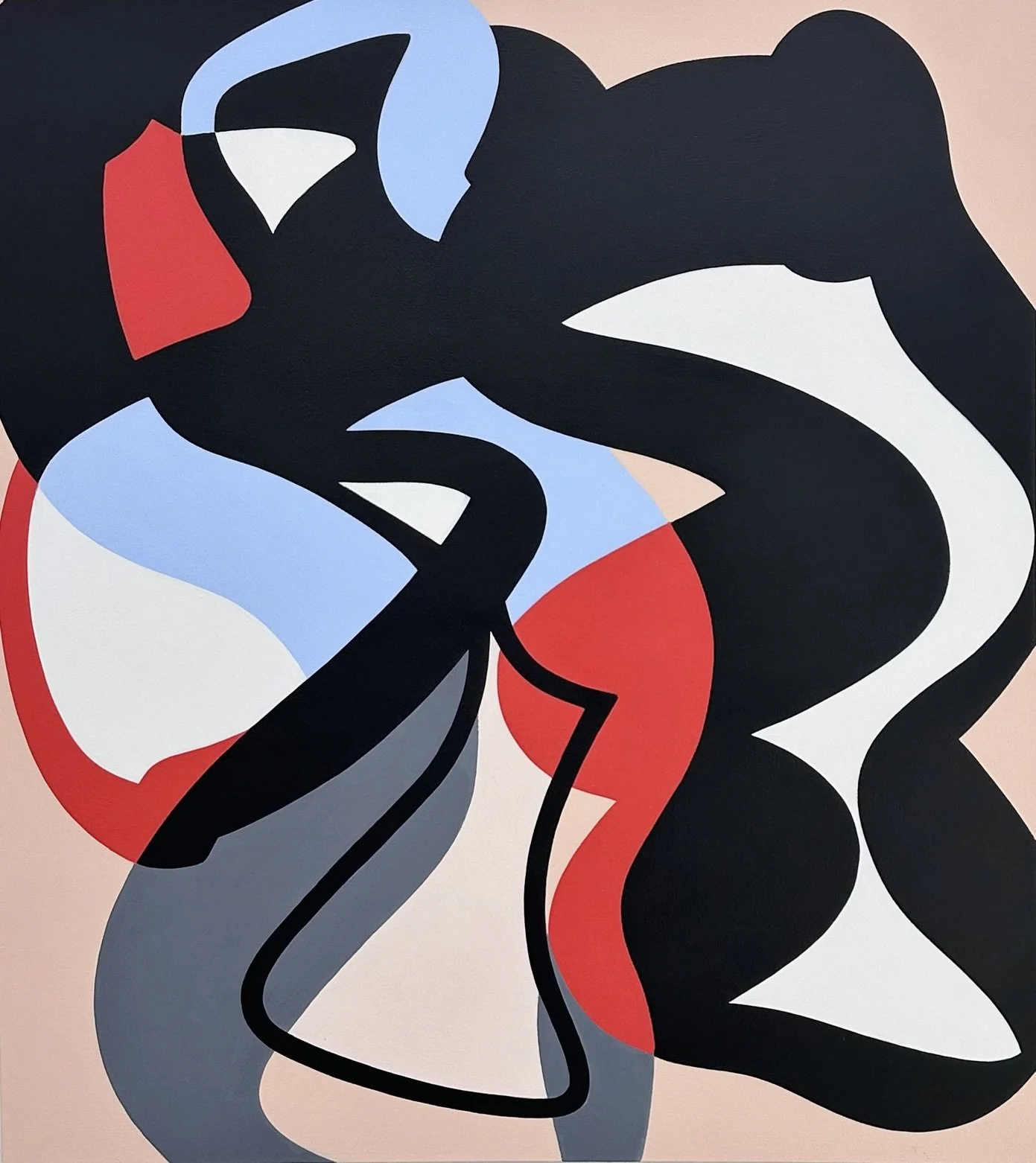 Finding Rhythm, 52 x 48", oil on canvas, 2024