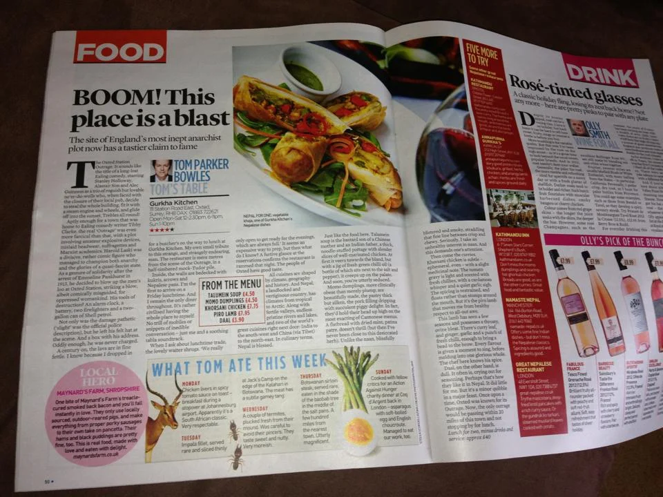 SMS Creative Photography Review Gurkha Kitchen Oxted Tom Parker Bowles