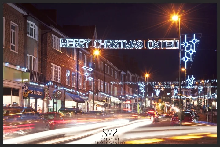 SMS Creative Photography Oxted Christmas Lights at Night Photography