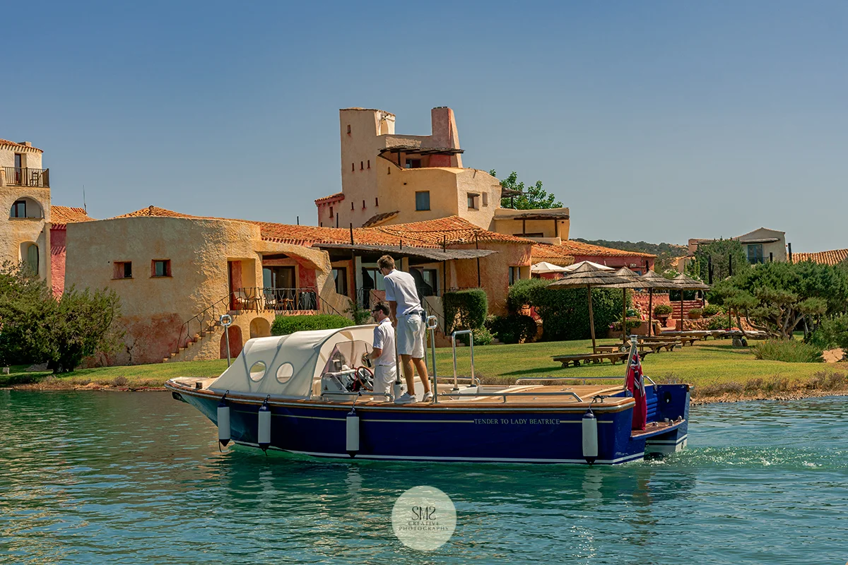 Early morning light at the Hotel Cala di Volpe in Sardinia during the 'golden hour'.