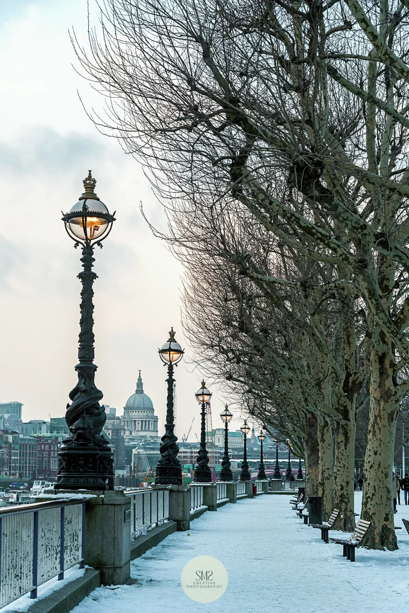 The South Bank - 28 February 2018 during the coldest day since records began.