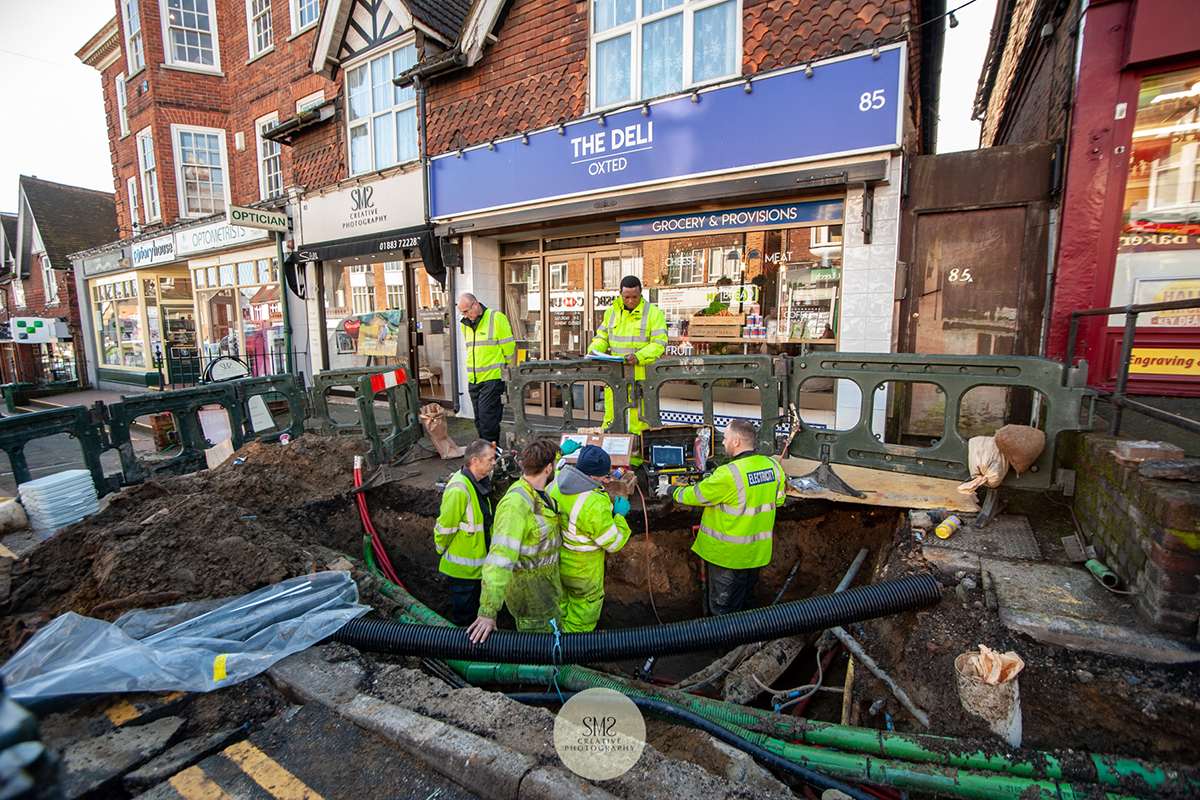 Relocating the electricity cables to house the new sub station.