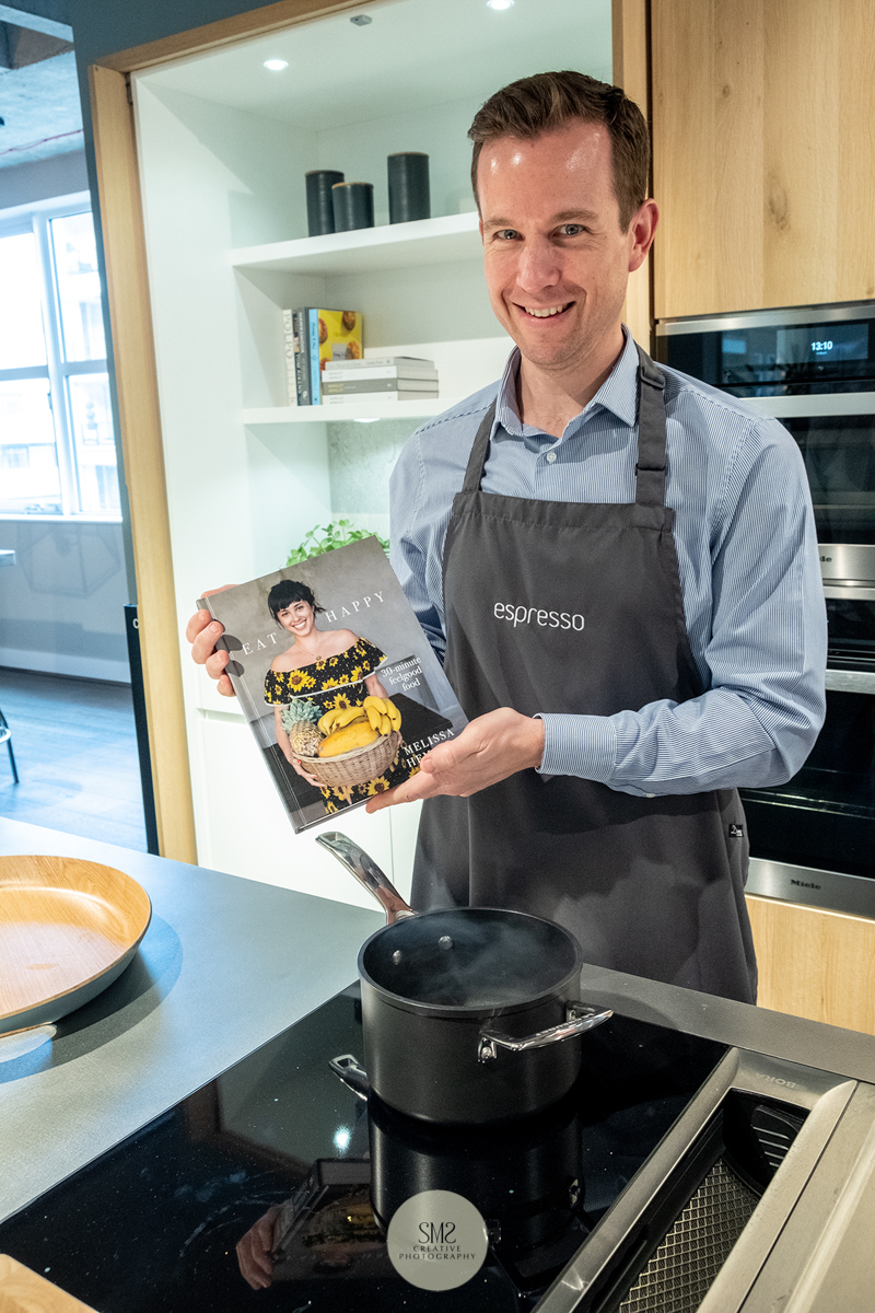 'Espresso Design' introducing a cookery demo with Melissa Hemsley