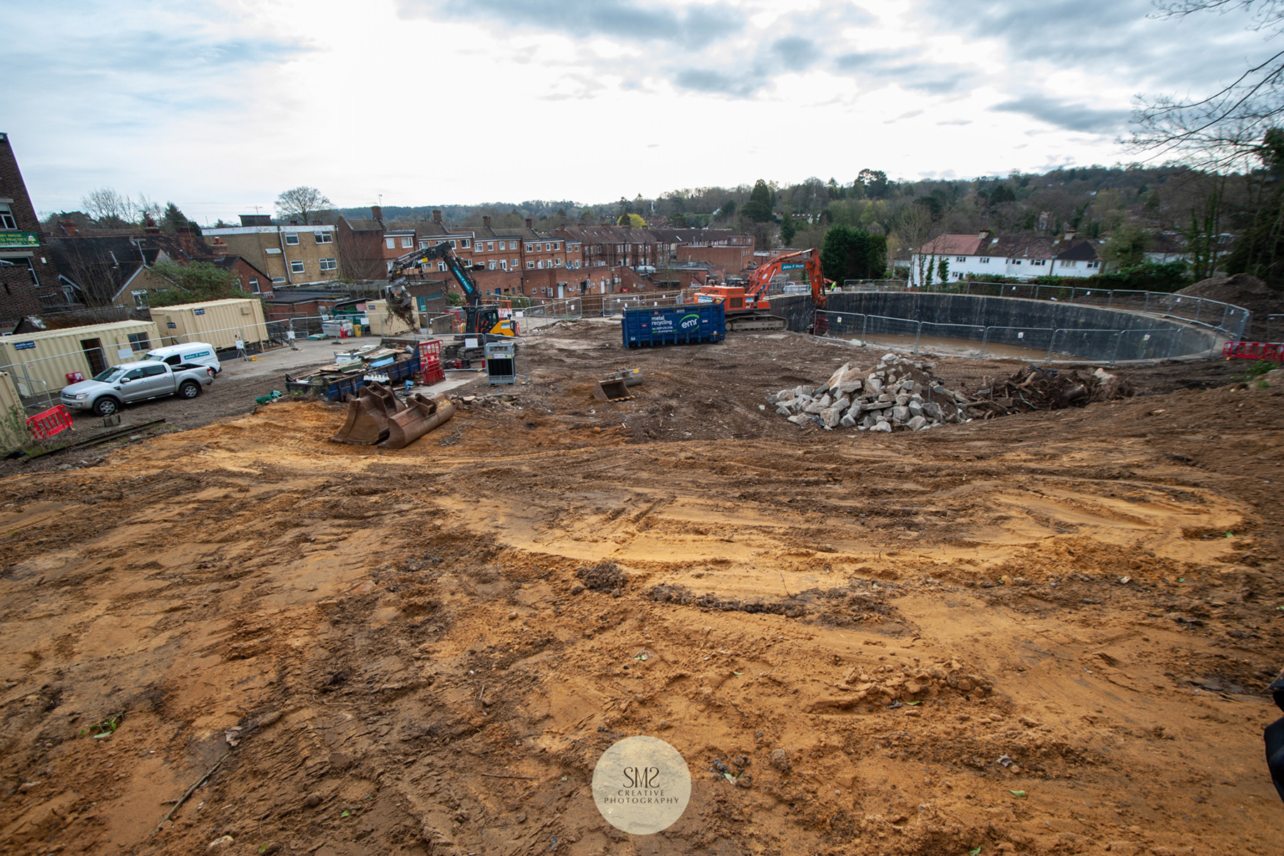 The site is vast, I felt privileged to be given access to capture images like this one. The pieces of steel that fell in the pit are almost cleared.