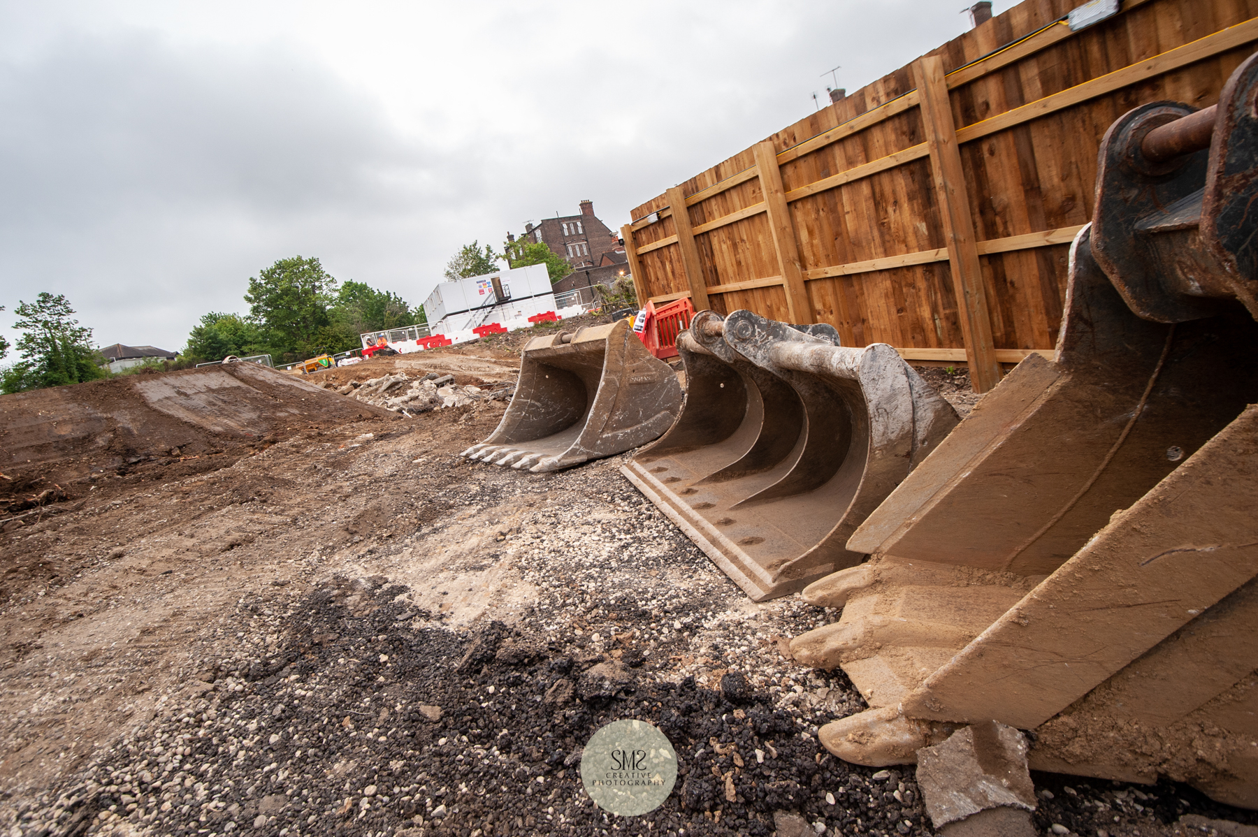 Different size attachments are used on the machinery depending on the job in hand.